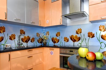 Кухонный фартук Цветы от Ладома